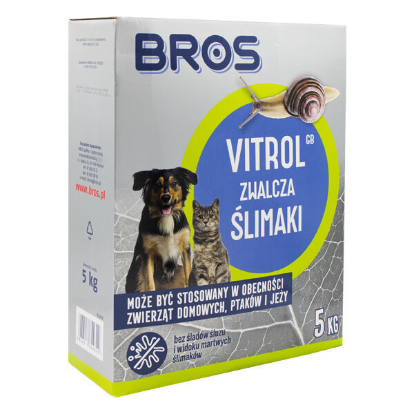 Bros VITROL GB 5KG برای حلزون ها، ایمن برای سگ ها و گربه ها