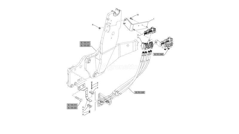 بست ها Wspornik  51594912 برای تراکتور چرخ دار New Holland T6090 T6070 T7230