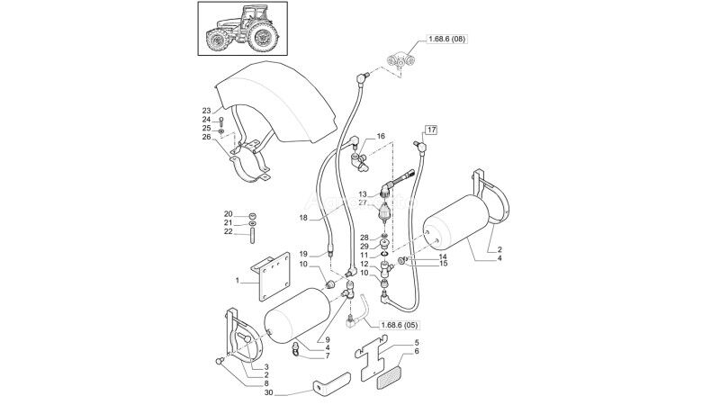 سایر قطعات یدکی گیربکس Osłona  84596204 برای تراکتور چرخ دار New Holland T6010 T6090