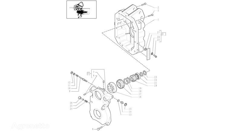 سایر قطعات یدکی گیربکس Koło zębate z17 5193952 برای تراکتور چرخ دار New Holland T6010