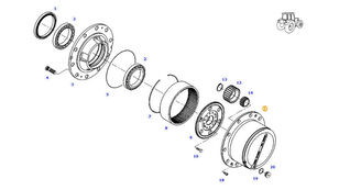 układ planetarny – koło zębate przekładni  Fendt F930301020150 برای تراکتور چرخ دار Fendt 927 930 933 936
