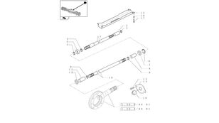 شفت اولیه 12t, 14t, 921mm 87399307 برای تراکتور چرخ دار New Holland T6010 T6090 T6070 T7230